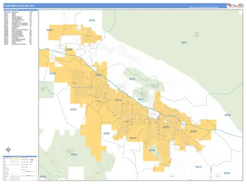 Coachella Valley metro area map