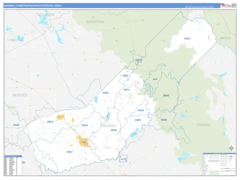 Madera metro area map