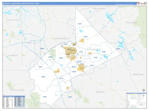 Modesto metro area map