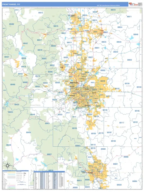 Front Range metro area map