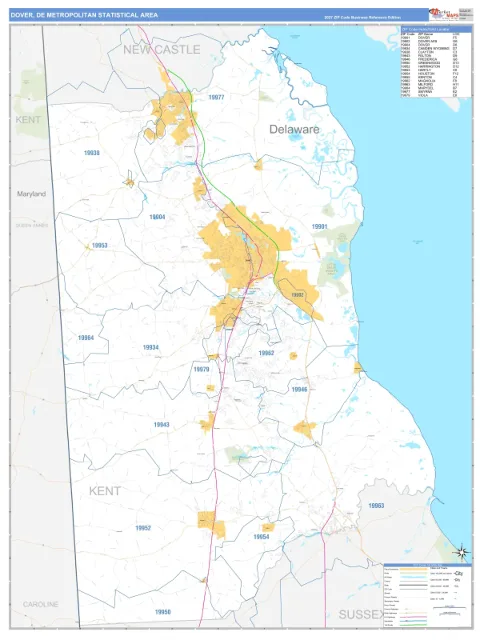Dover metro area map