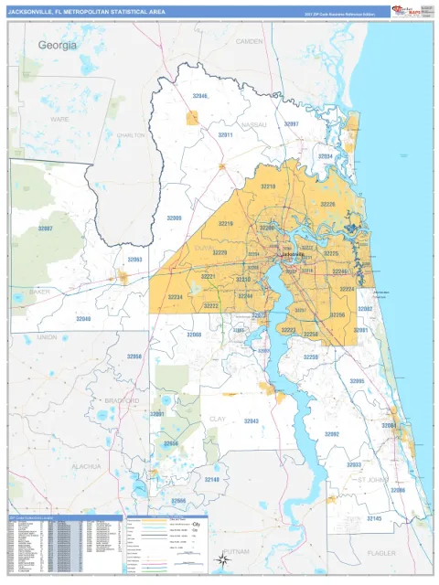 Jacksonville metro area map