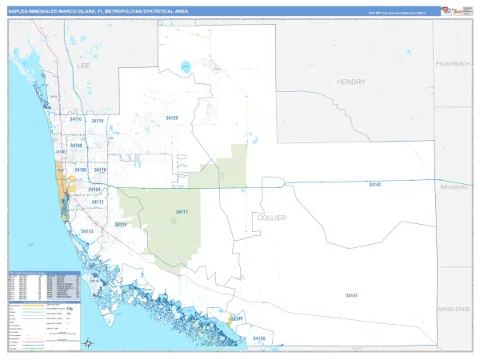 Naples-Immokalee-Marco Island metro area map