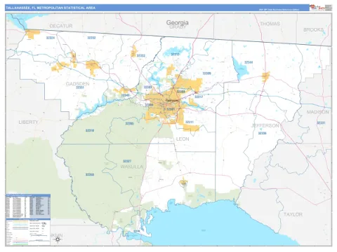 Tallahassee metro area map