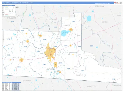 Valdosta metro area map