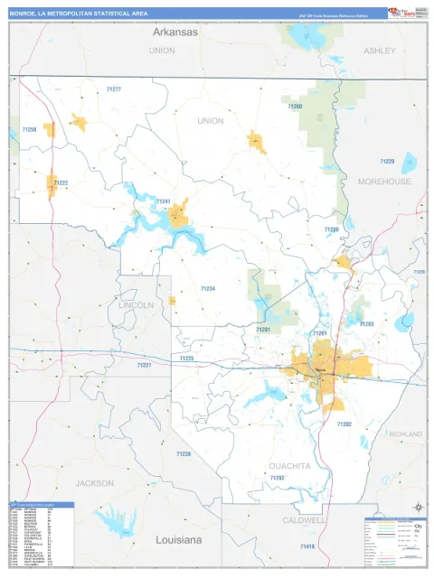 Monroe metro area map