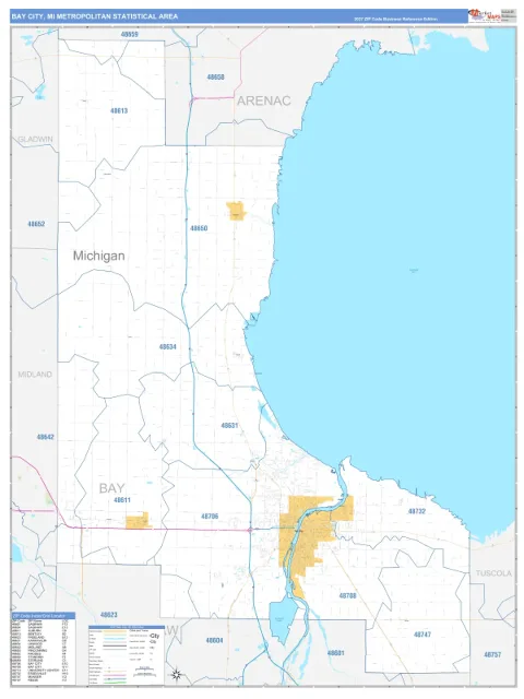 Bay City metro area map