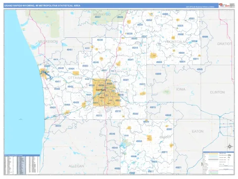 Grand Rapids-Wyoming metro area map