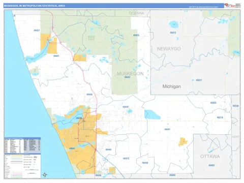 Muskegon metro area map