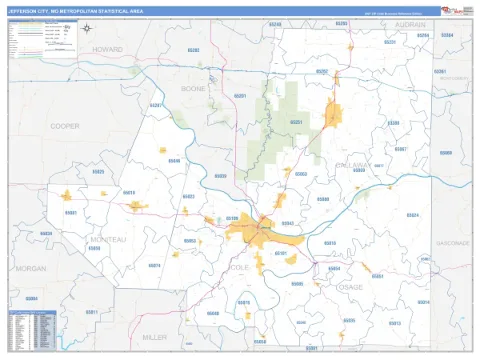 Jefferson City metro area map