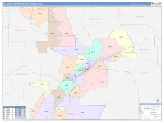 Billings Metro Area ColorCast style ZIP Code wall map