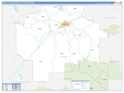 Great Falls metro area map
