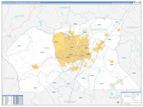 Fayetteville metro area map