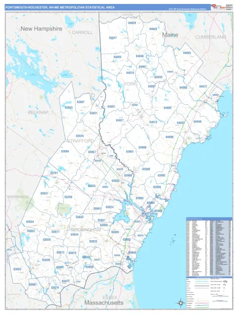 Portsmouth-Rochester metro area map