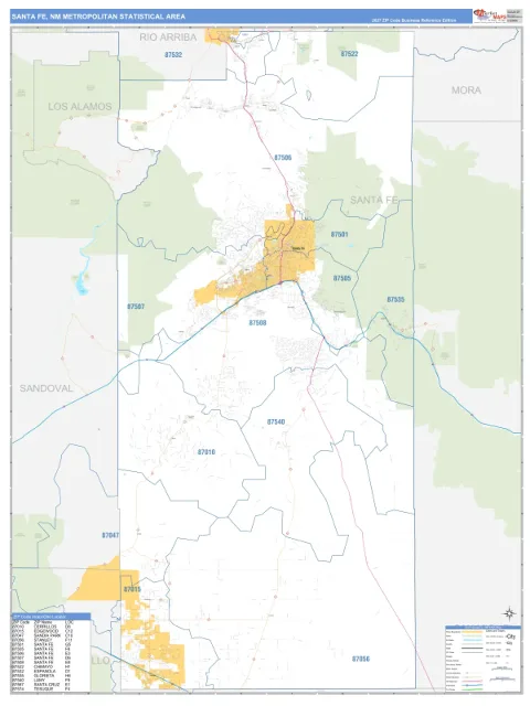 Santa Fe metro area map