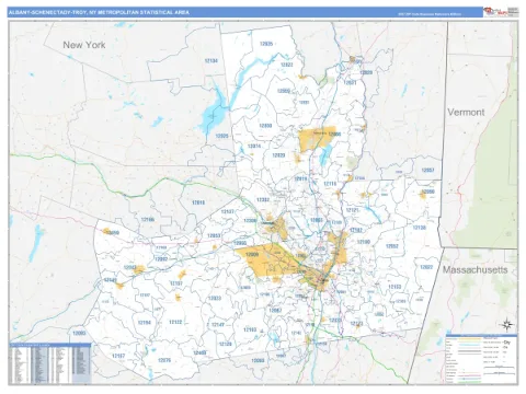 Albany-Schenectady-Troy metro area map
