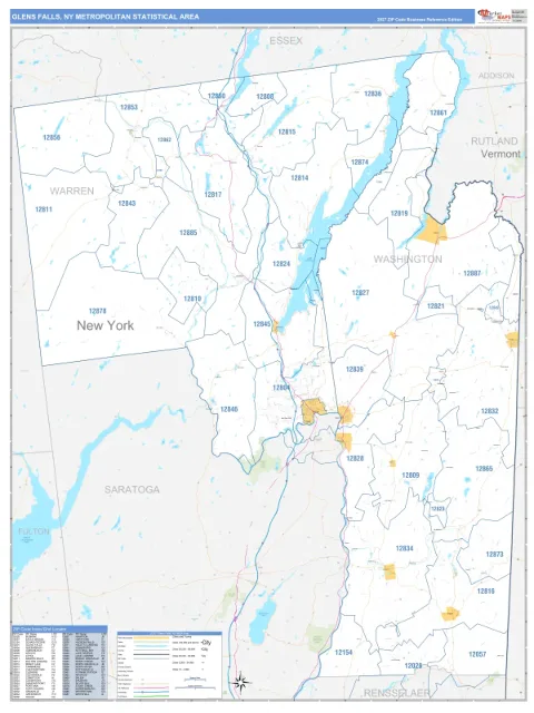 Glens Falls metro area map