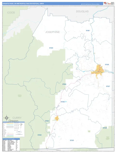 Grants Pass metro area map