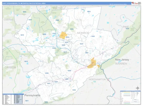 East Stroudsburg metro area map