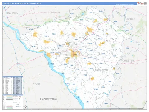 Lancaster metro area map