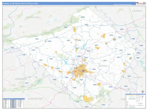 Reading metro area map