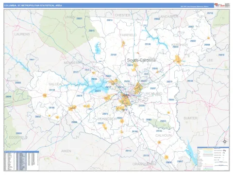 Columbia metro area map