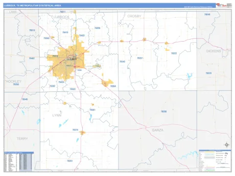 Lubbock metro area map