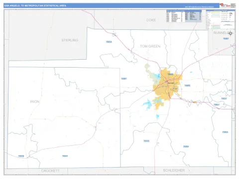San Angelo metro area map