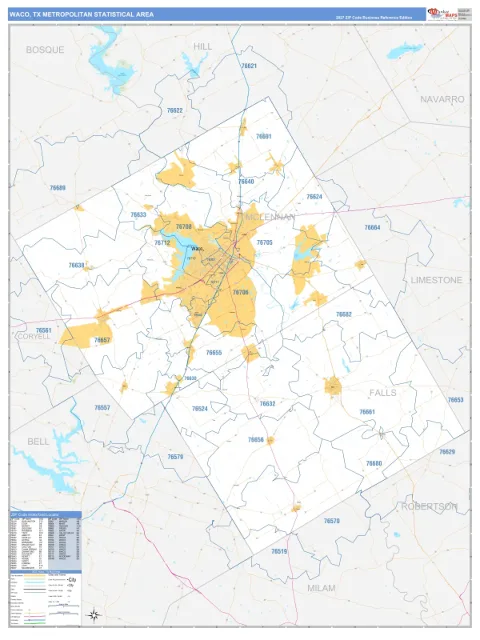 Waco metro area map
