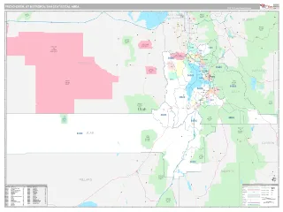 Provo-Orem Metro Area Classic style ZIP Code wall map