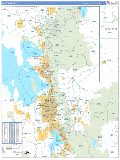 Wasatch Front metro area map