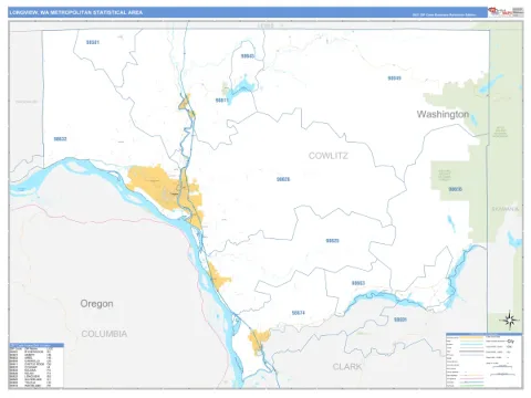 Longview metro area map