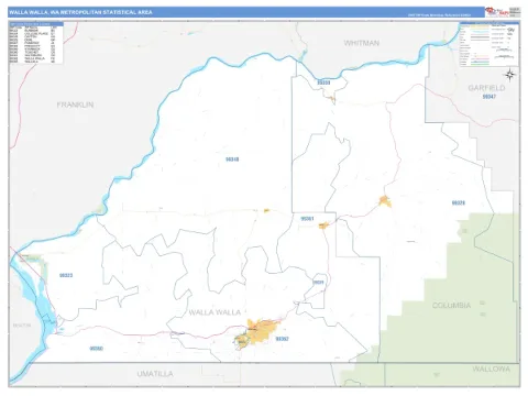 Walla Walla metro area map