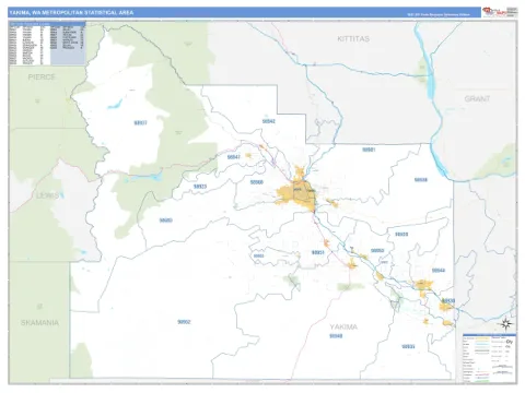 Yakima metro area map