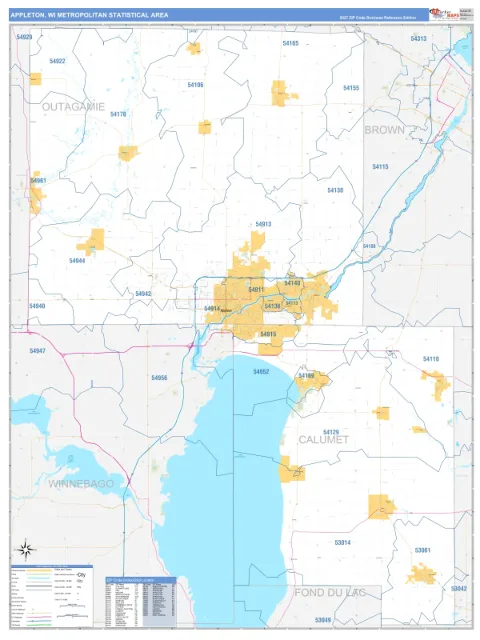 Appleton metro area map