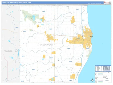 Sheboygan metro area map