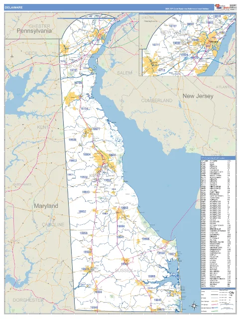 Delaware state map