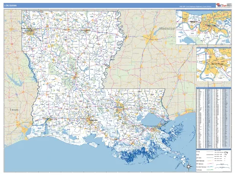 Louisiana state map