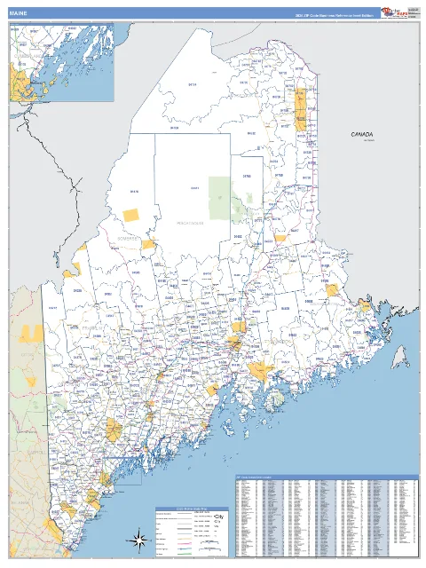 Maine state map