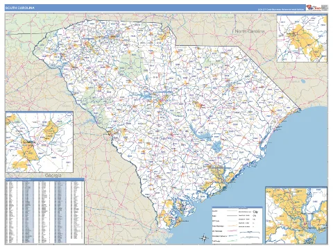 South Carolina state map