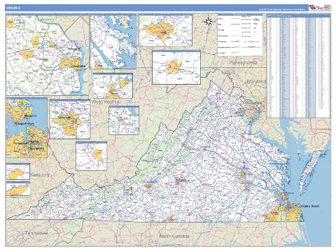 Virginia state map